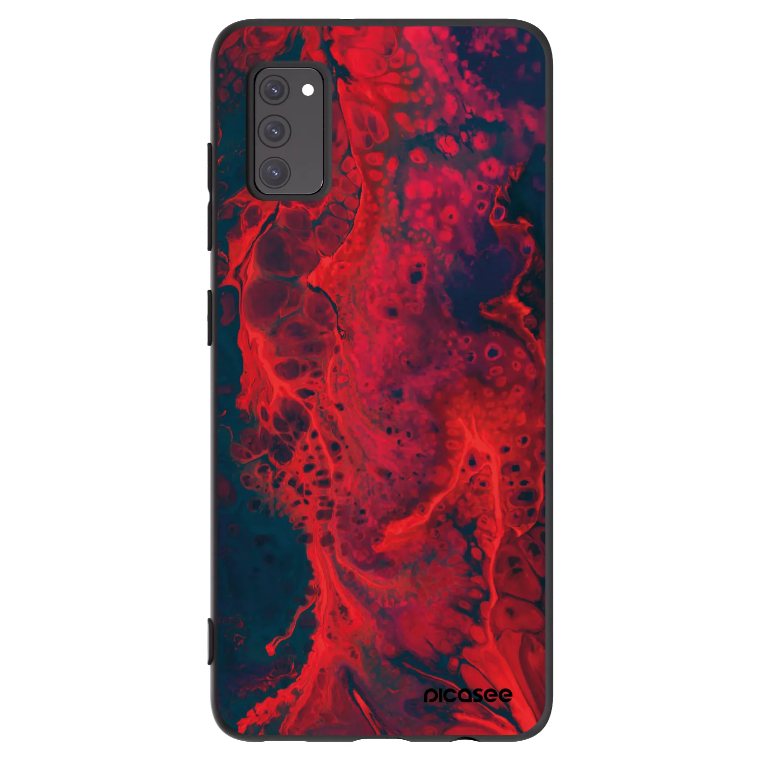 Picasee Μαύρη θήκη σιλικόνης για Samsung Galaxy A41 A415F - Organic red