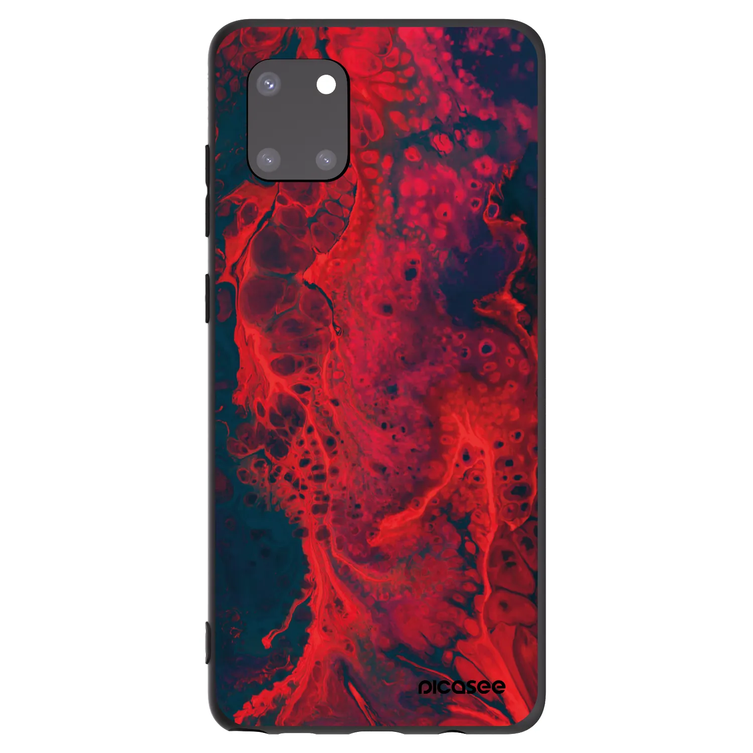Picasee Μαύρη θήκη σιλικόνης για Samsung Galaxy Note 10 Lite N770F - Organic red