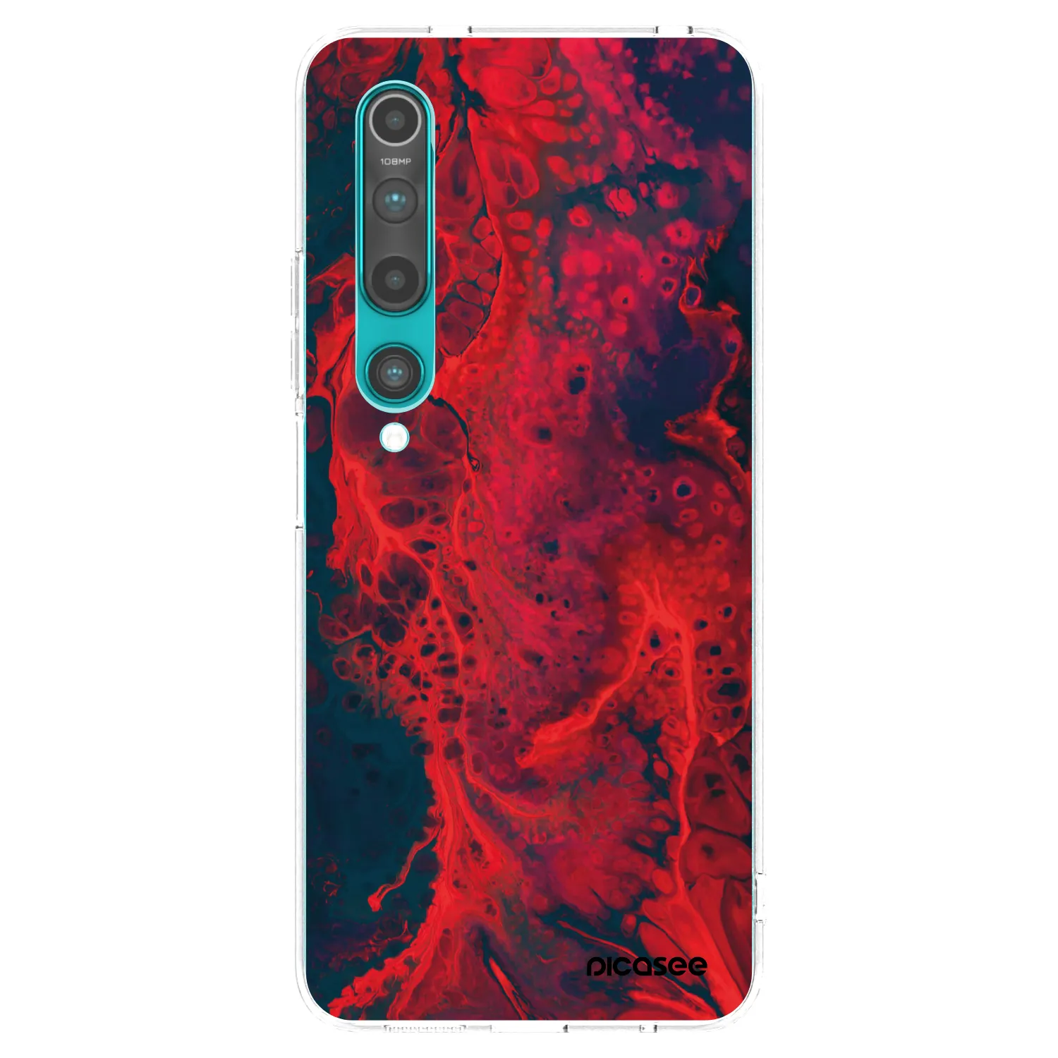 Picasee διαφανής θήκη σιλικόνης Xiaomi Mi 10 - Organic red