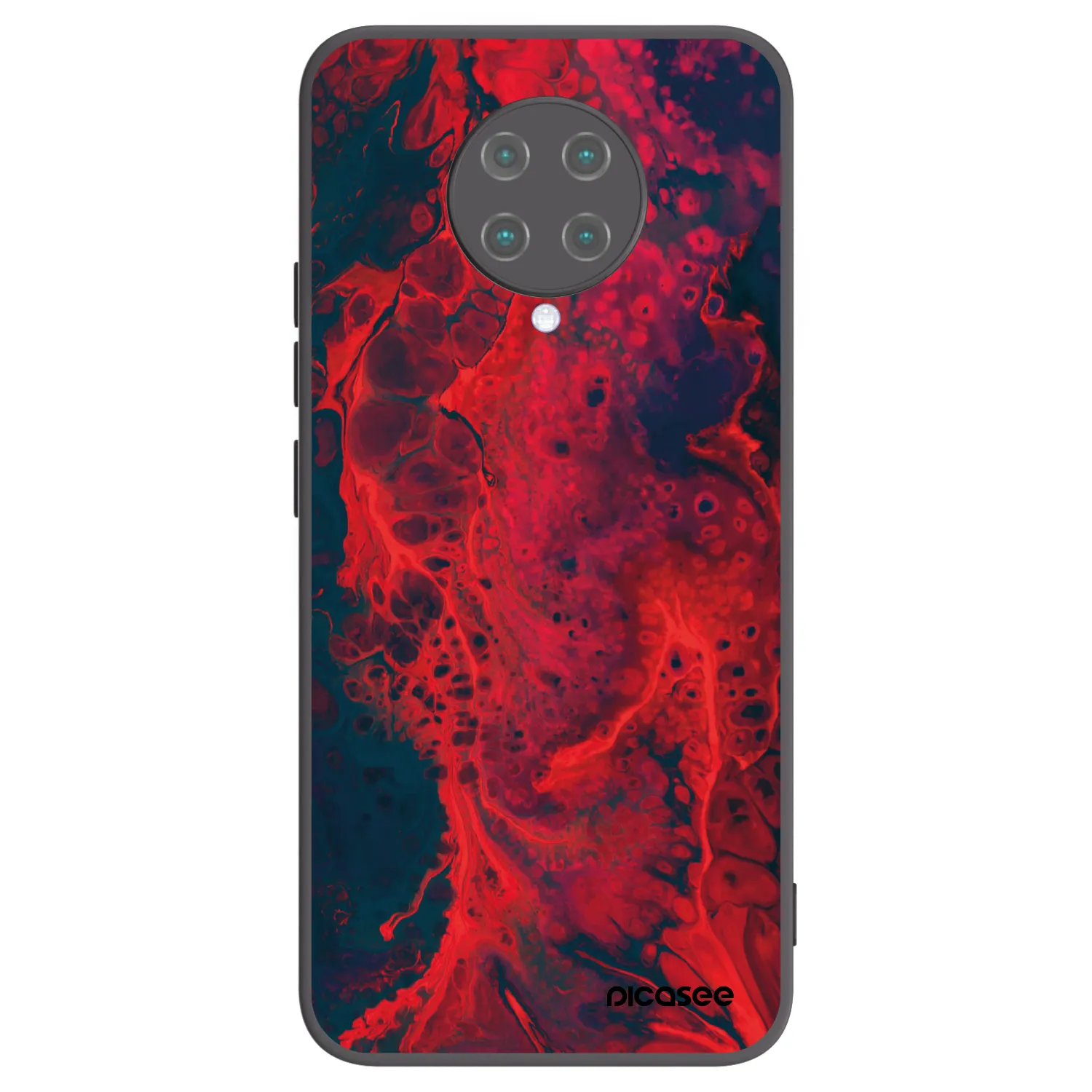 Picasee Μαύρη θήκη σιλικόνης για Xiaomi Poco F2 Pro - Organic red