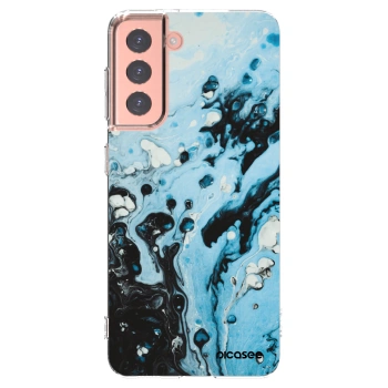 Picasee διαφανής θήκη σιλικόνης Samsung Galaxy S21 5G G991B - Organic blue