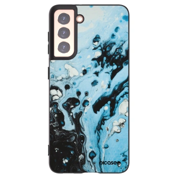 Picasee Μαύρη θήκη σιλικόνης για Samsung Galaxy S21 5G G991B - Organic blue
