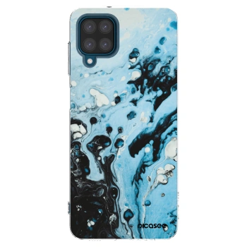 Picasee διαφανής θήκη σιλικόνης Samsung Galaxy A12 A125F - Organic blue