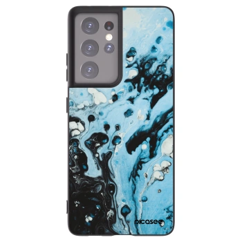Picasee Μαύρη θήκη σιλικόνης για Samsung Galaxy S21 Ultra 5G G998B - Organic blue