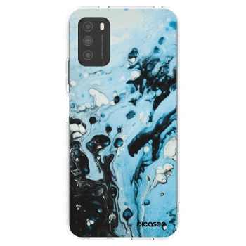Picasee διαφανής θήκη σιλικόνης Xiaomi Poco M3 - Organic blue