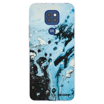 Picasee διαφανής θήκη σιλικόνης Motorola Moto G9 Play - Organic blue