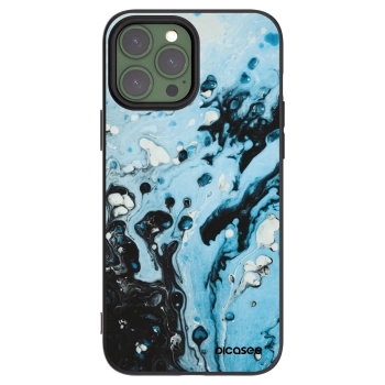 Picasee Μαύρη θήκη σιλικόνης για Apple iPhone 13 Pro Max - Organic blue