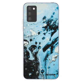 Picasee διαφανής θήκη σιλικόνης Samsung Galaxy A02s A025G - Organic blue