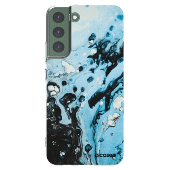 Picasee διαφανής θήκη σιλικόνης Samsung Galaxy S22+ 5G - Organic blue