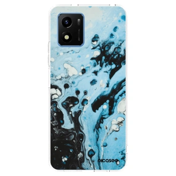 Picasee διαφανής θήκη σιλικόνης Vivo Y01 - Organic blue