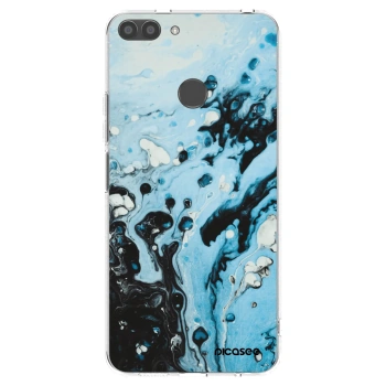 Picasee διαφανής θήκη σιλικόνης Huawei P Smart - Organic blue