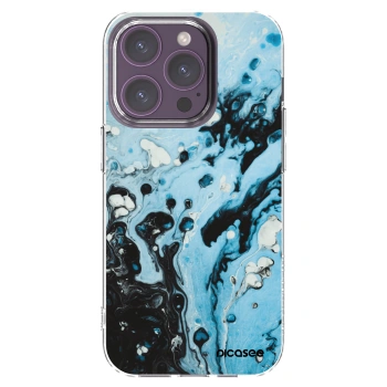 Picasee διαφανής θήκη σιλικόνης Apple iPhone 14 Pro - Organic blue