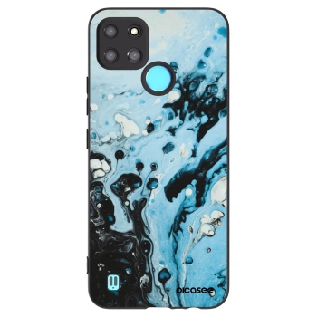 Picasee Μαύρη θήκη σιλικόνης για Realme C21Y - Organic blue