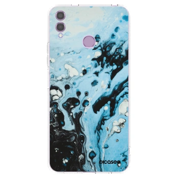 Picasee διαφανής θήκη σιλικόνης Honor 8X - Organic blue