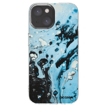 Picasee διαφανής θήκη σιλικόνης Apple iPhone 15 - Organic blue