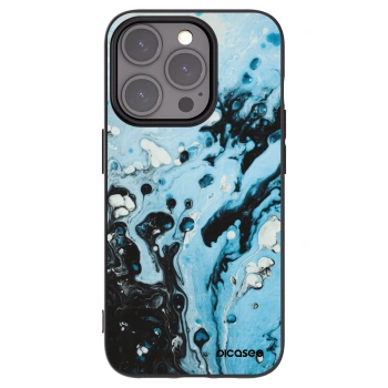Picasee Μαύρη θήκη σιλικόνης για Apple iPhone 15 Pro - Organic blue