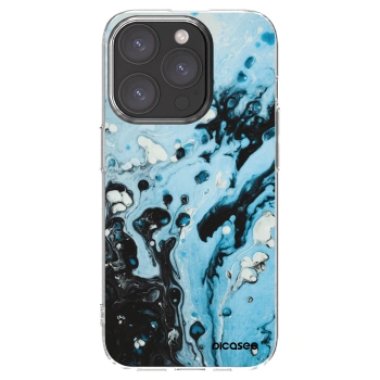 Picasee διαφανής θήκη σιλικόνης Apple iPhone 15 Pro - Organic blue