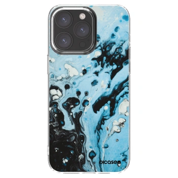 Picasee διαφανής θήκη σιλικόνης Apple iPhone 15 Pro Max - Organic blue