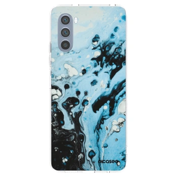 Picasee διαφανής θήκη σιλικόνης Motorola Moto G62 - Organic blue