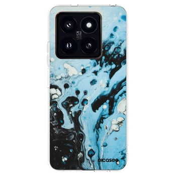 Picasee διαφανής θήκη σιλικόνης Xiaomi 14 Pro - Organic blue