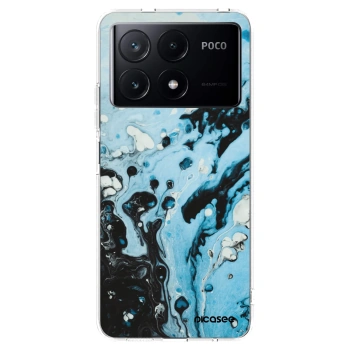 Picasee διαφανής θήκη σιλικόνης Xiaomi Poco X6 Pro - Organic blue