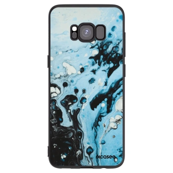 Picasee Μαύρη θήκη σιλικόνης για Samsung Galaxy S8 G950F - Organic blue