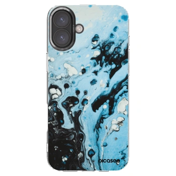 Picasee διαφανής θήκη σιλικόνης Apple iPhone 16 Plus - Organic blue