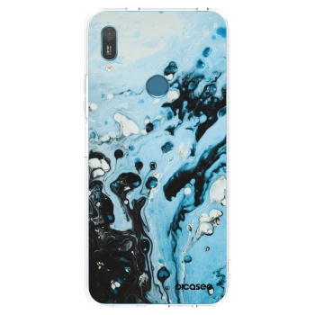 Picasee διαφανής θήκη σιλικόνης Huawei Y6 2019 - Organic blue