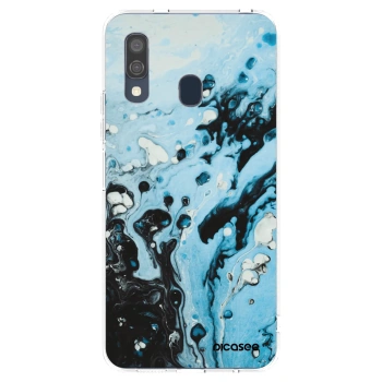 Picasee διαφανής θήκη σιλικόνης Samsung Galaxy A40 A405F - Organic blue