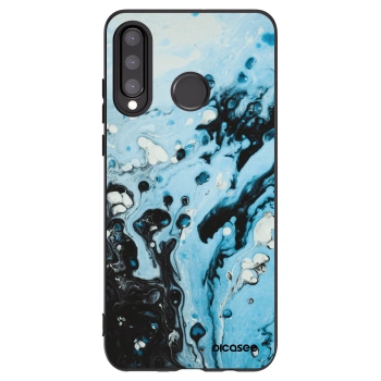 Picasee Μαύρη θήκη σιλικόνης για Huawei P30 Lite - Organic blue