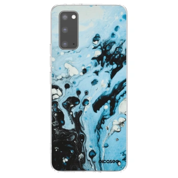 Picasee διαφανής θήκη σιλικόνης Samsung Galaxy S20 G980F - Organic blue