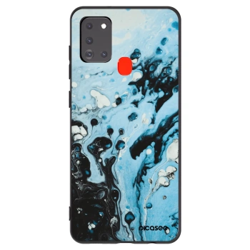 Picasee Μαύρη θήκη σιλικόνης για Samsung Galaxy A21s - Organic blue