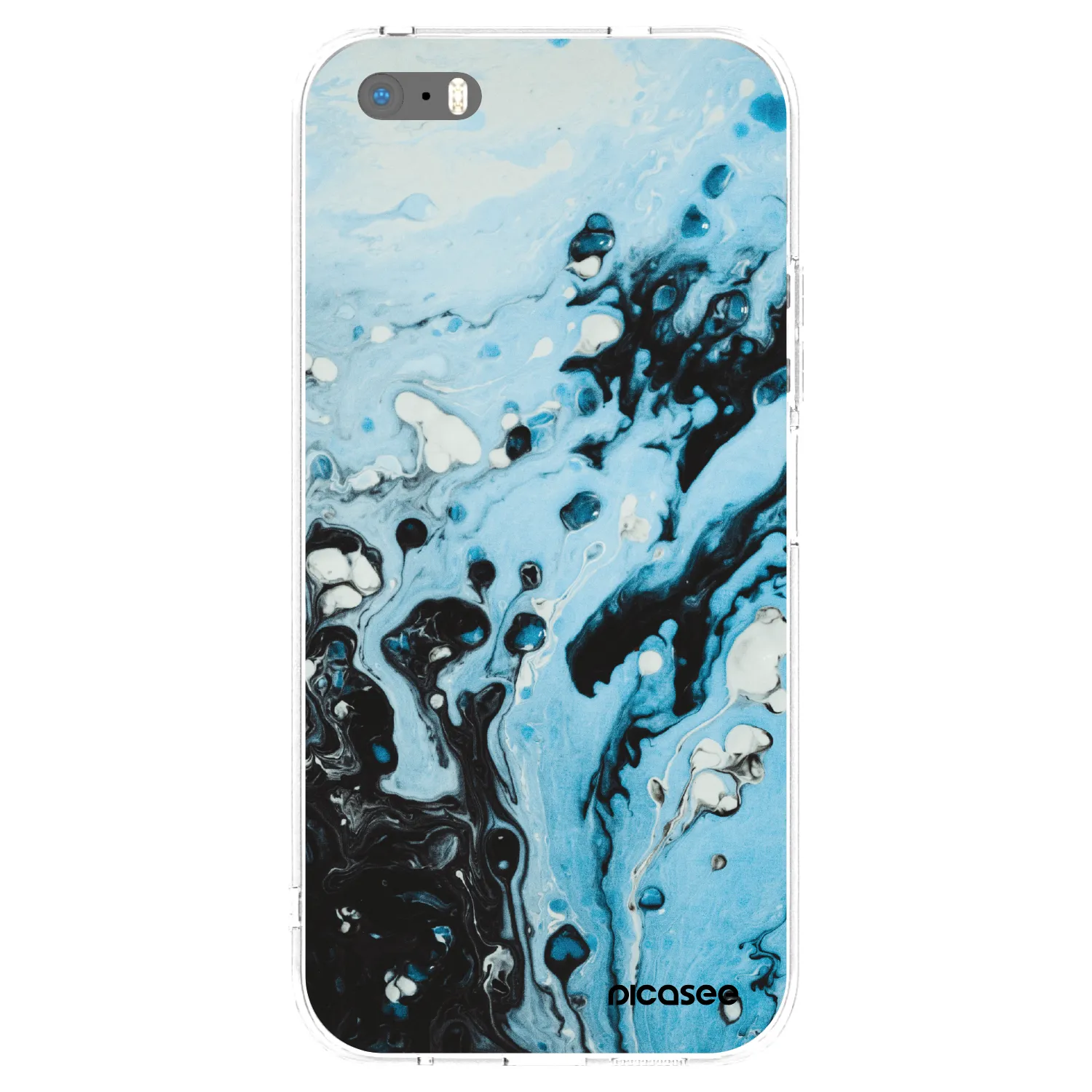 Picasee διαφανής θήκη σιλικόνης Apple iPhone 5/5S/SE - Organic blue