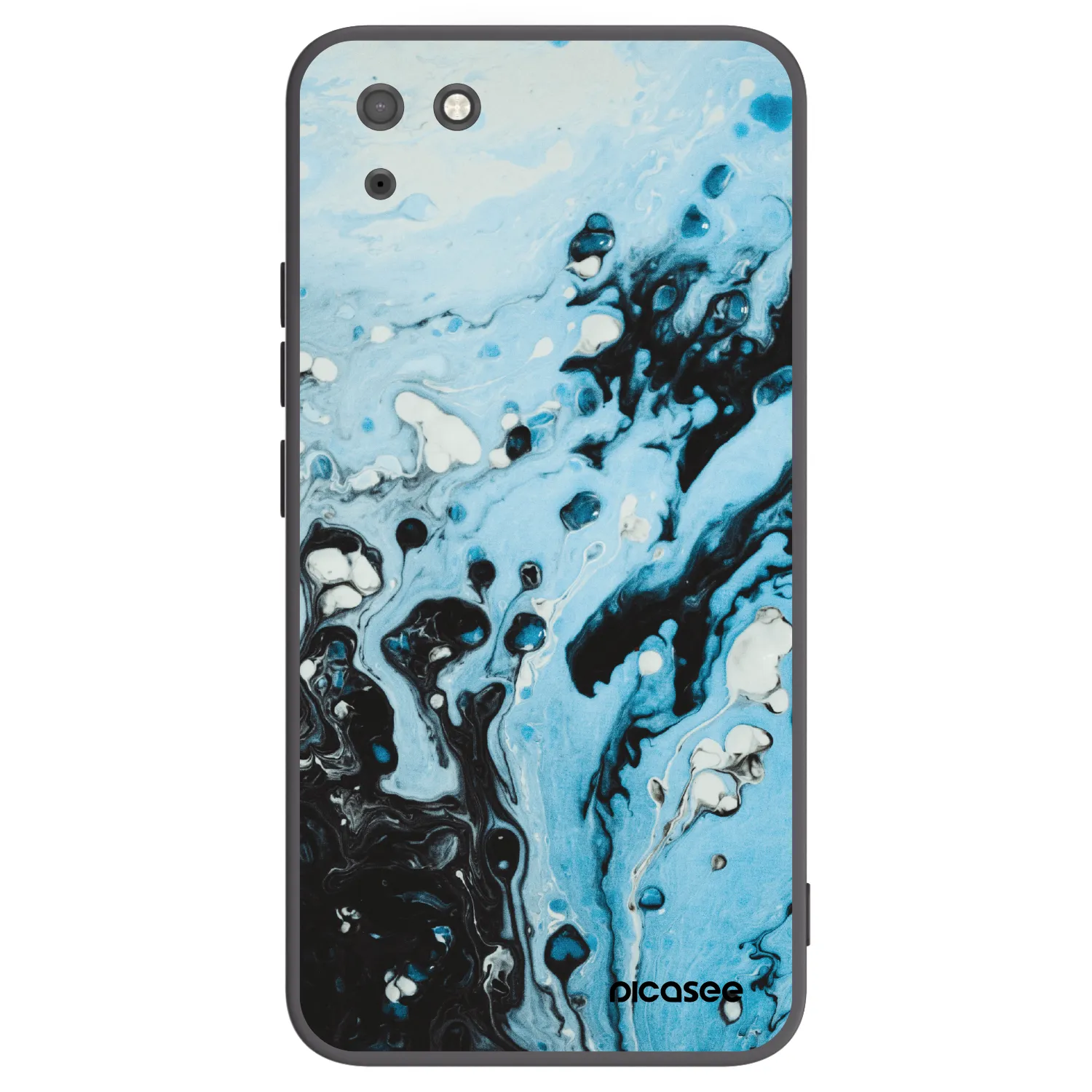 Picasee Μαύρη θήκη σιλικόνης για Huawei Y5P - Organic blue