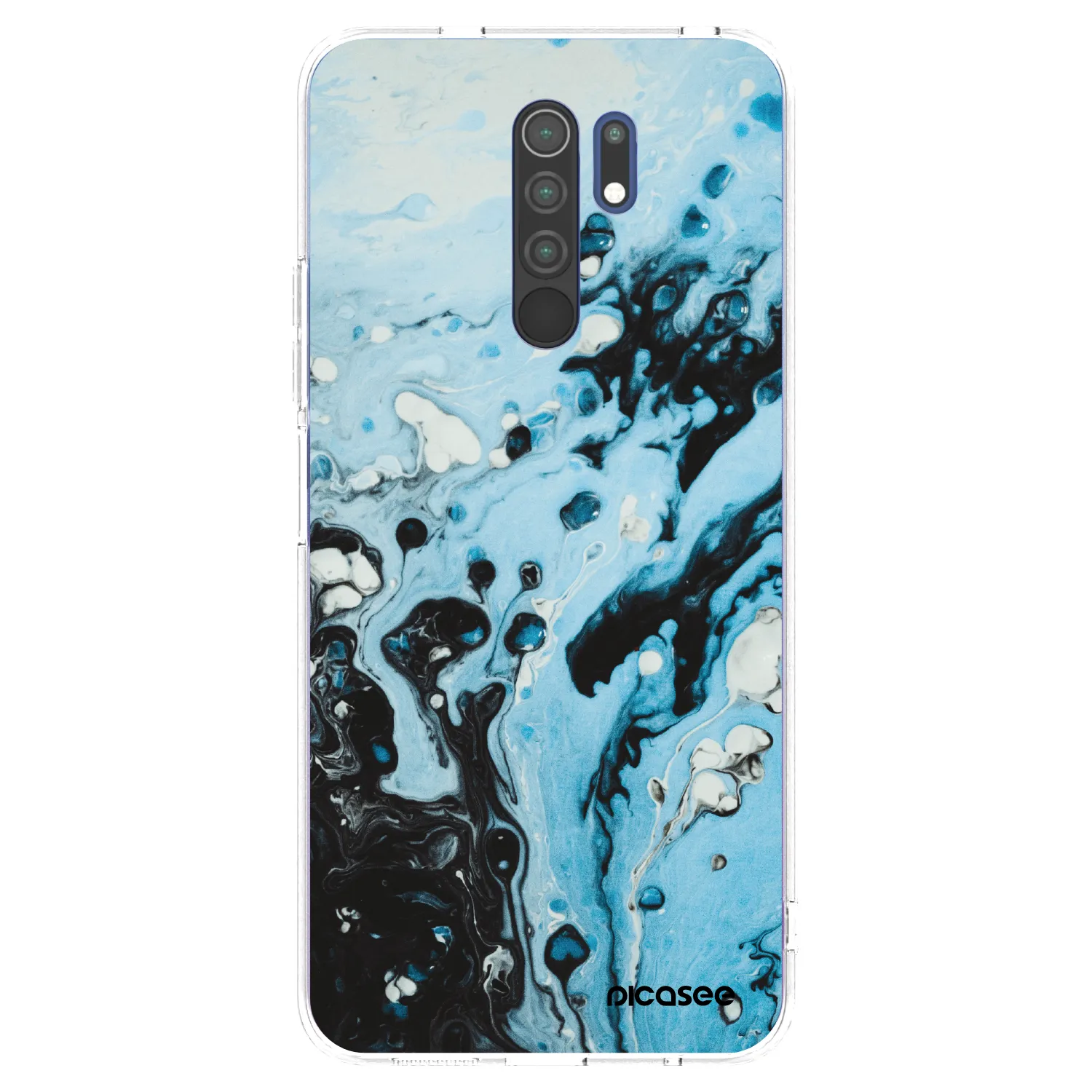 Picasee διαφανής θήκη σιλικόνης Xiaomi Redmi 9 - Organic blue
