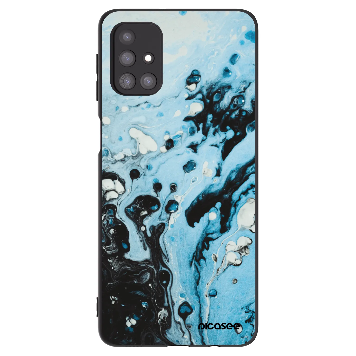 Picasee Μαύρη θήκη σιλικόνης για Samsung Galaxy M31s - Organic blue