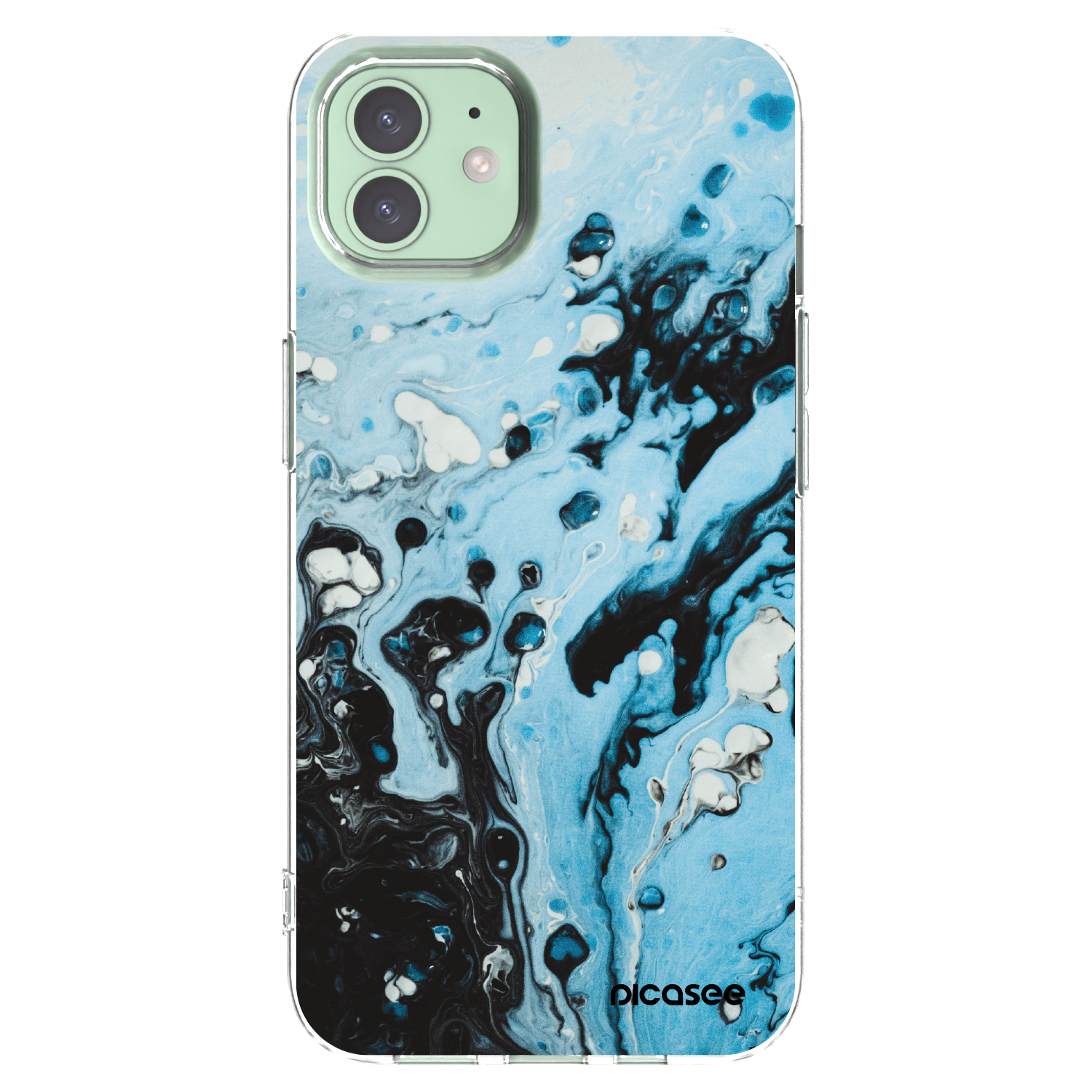 Picasee διαφανής θήκη σιλικόνης Apple iPhone 12 Pro - Organic blue