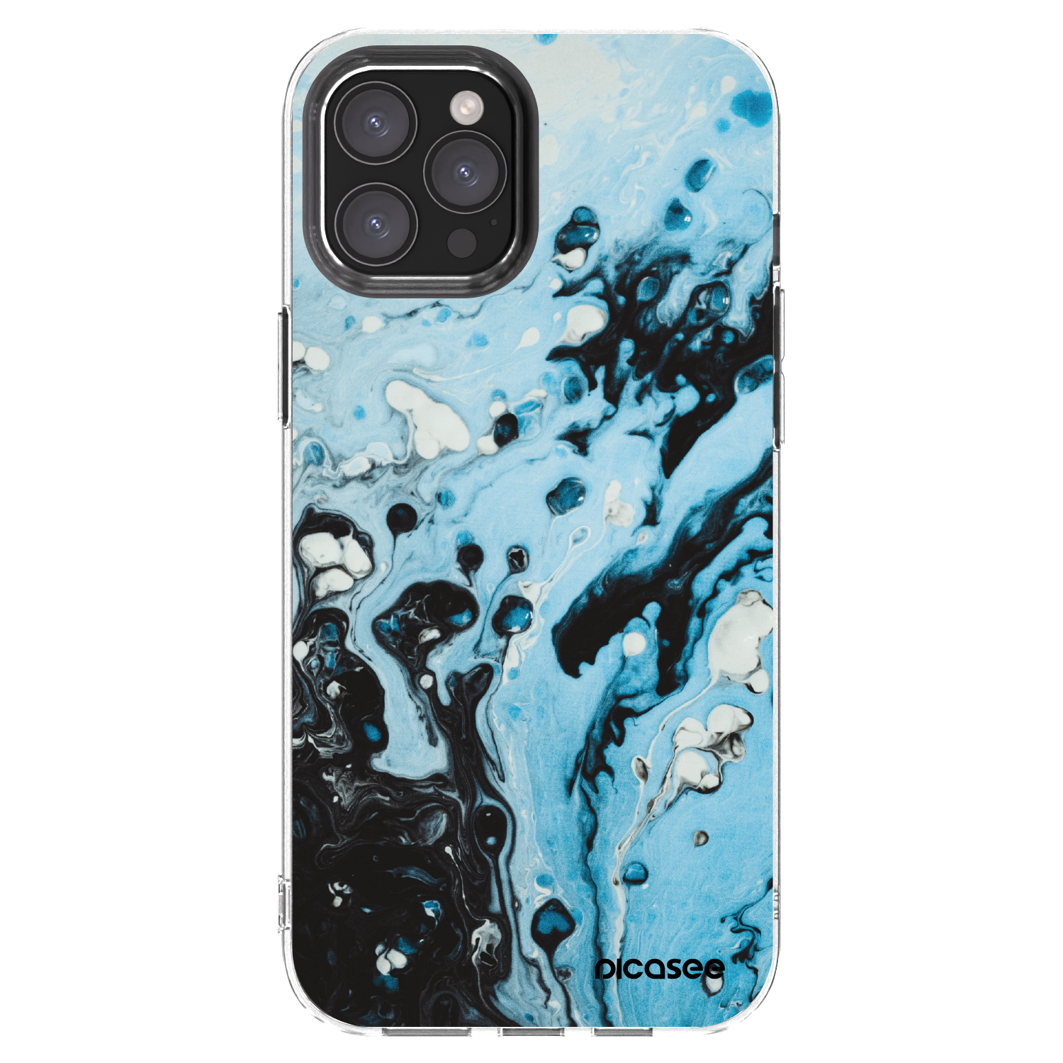 Picasee διαφανής θήκη σιλικόνης Apple iPhone 12 Pro Max - Organic blue