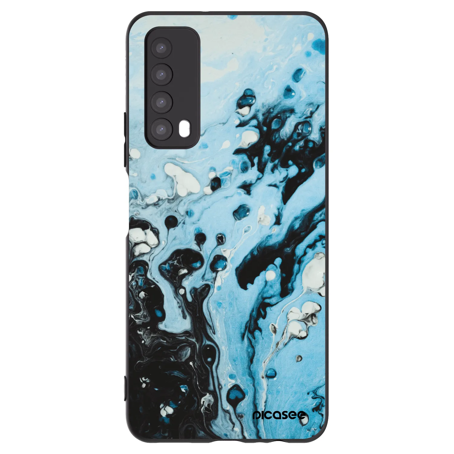 Picasee Μαύρη θήκη σιλικόνης για Huawei P Smart 2021 - Organic blue