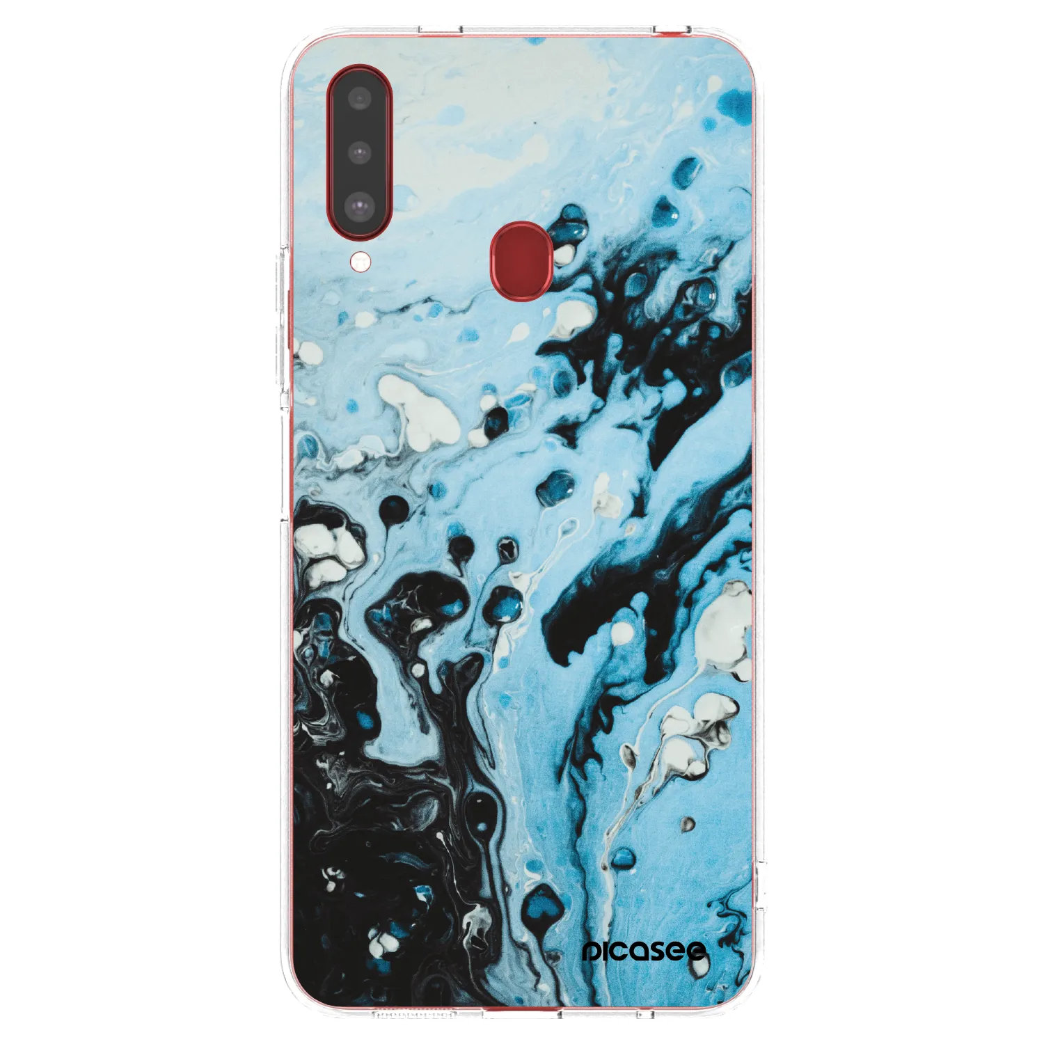 Picasee διαφανής θήκη σιλικόνης Samsung Galaxy A20s - Organic blue