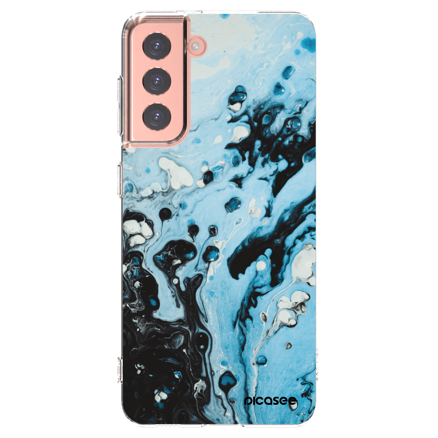 Picasee διαφανής θήκη σιλικόνης Samsung Galaxy S21 5G G991B - Organic blue