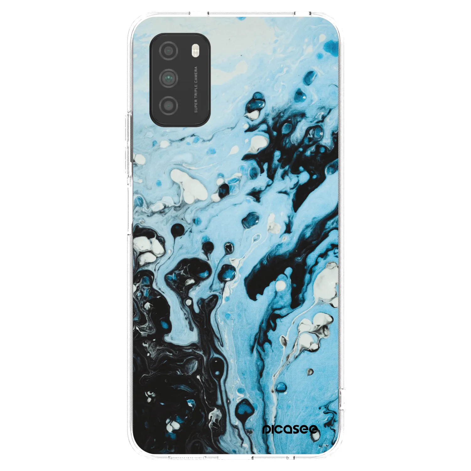 Picasee διαφανής θήκη σιλικόνης Xiaomi Poco M3 - Organic blue