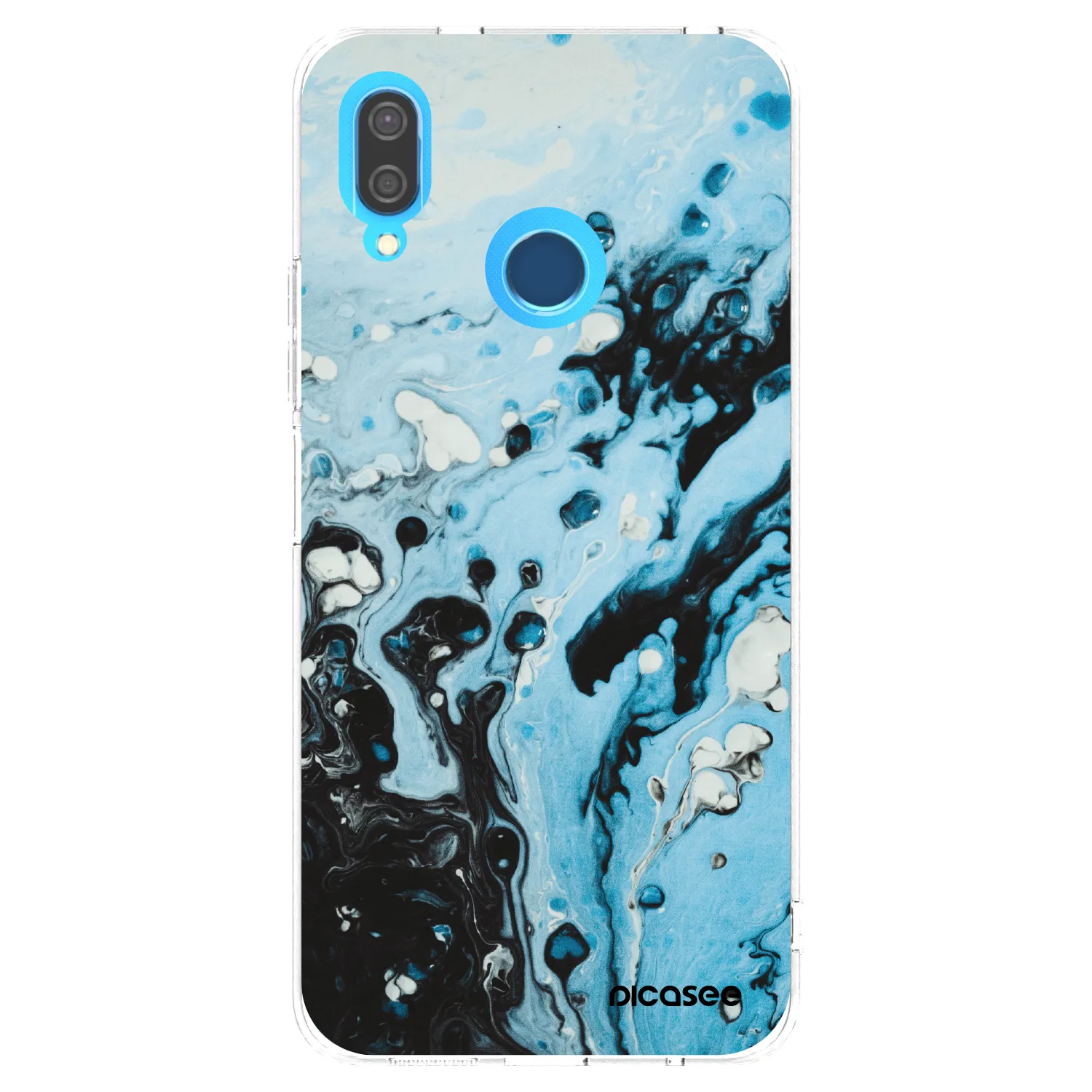 Picasee διαφανής θήκη σιλικόνης Huawei P20 Lite - Organic blue