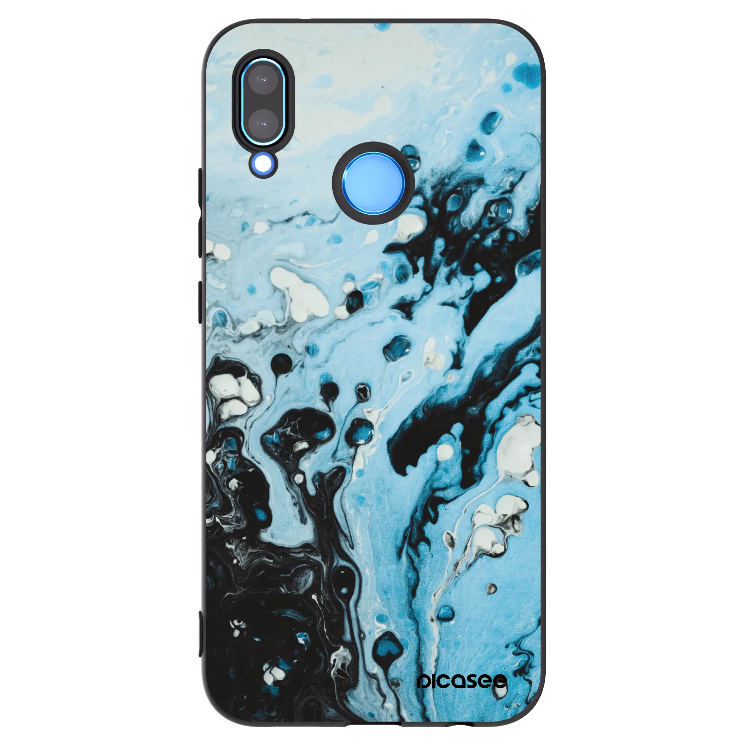 Picasee Μαύρη θήκη σιλικόνης για Huawei P20 Lite - Organic blue