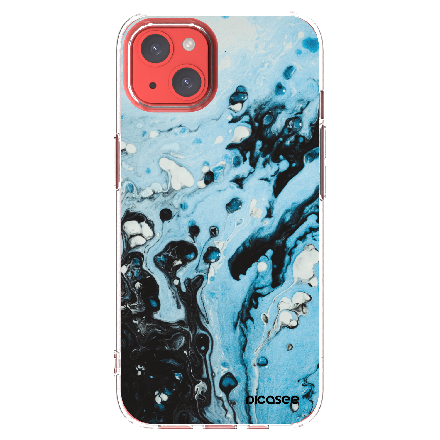 Picasee διαφανής θήκη σιλικόνης Apple iPhone 13 - Organic blue