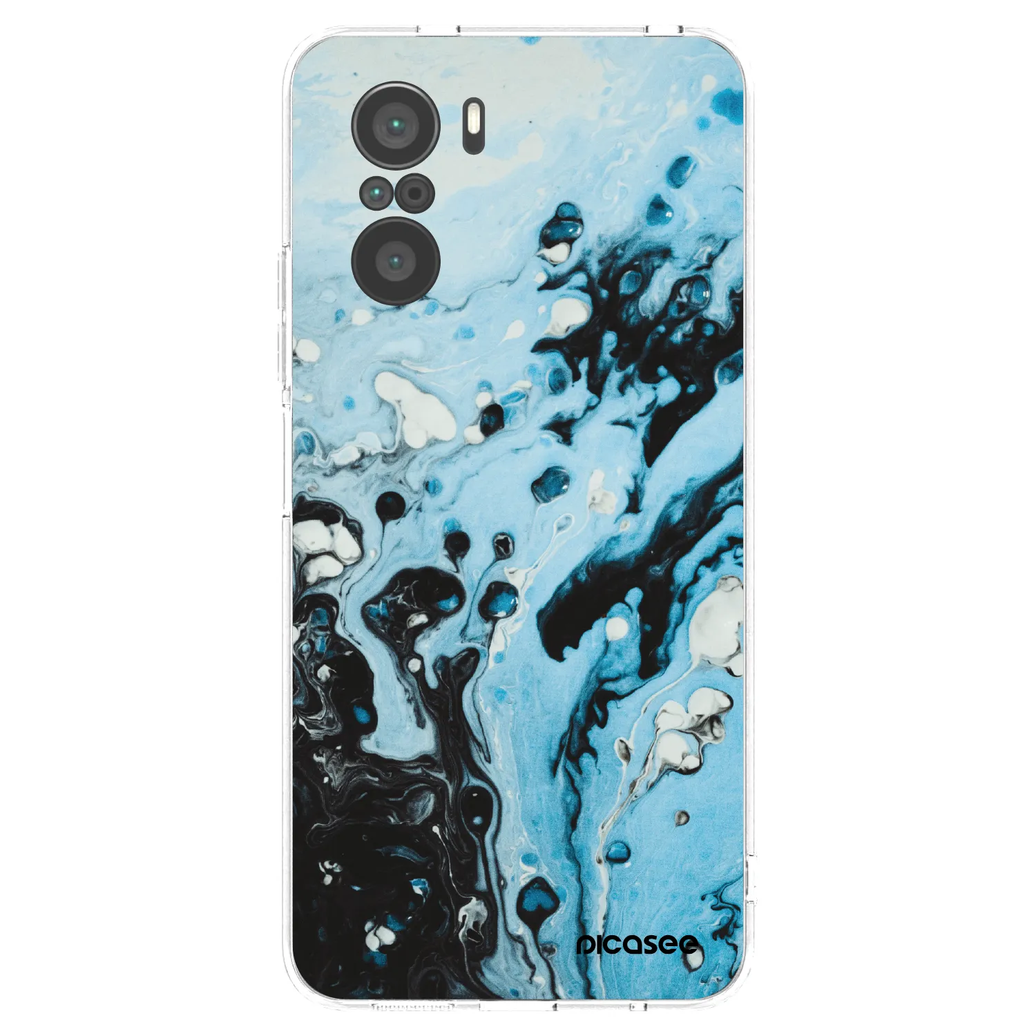 Picasee διαφανής θήκη σιλικόνης Xiaomi Poco F3 - Organic blue