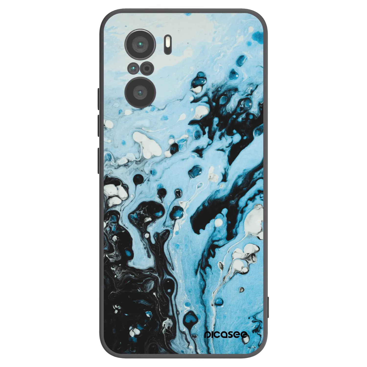 Picasee Μαύρη θήκη σιλικόνης για Xiaomi Poco F3 - Organic blue
