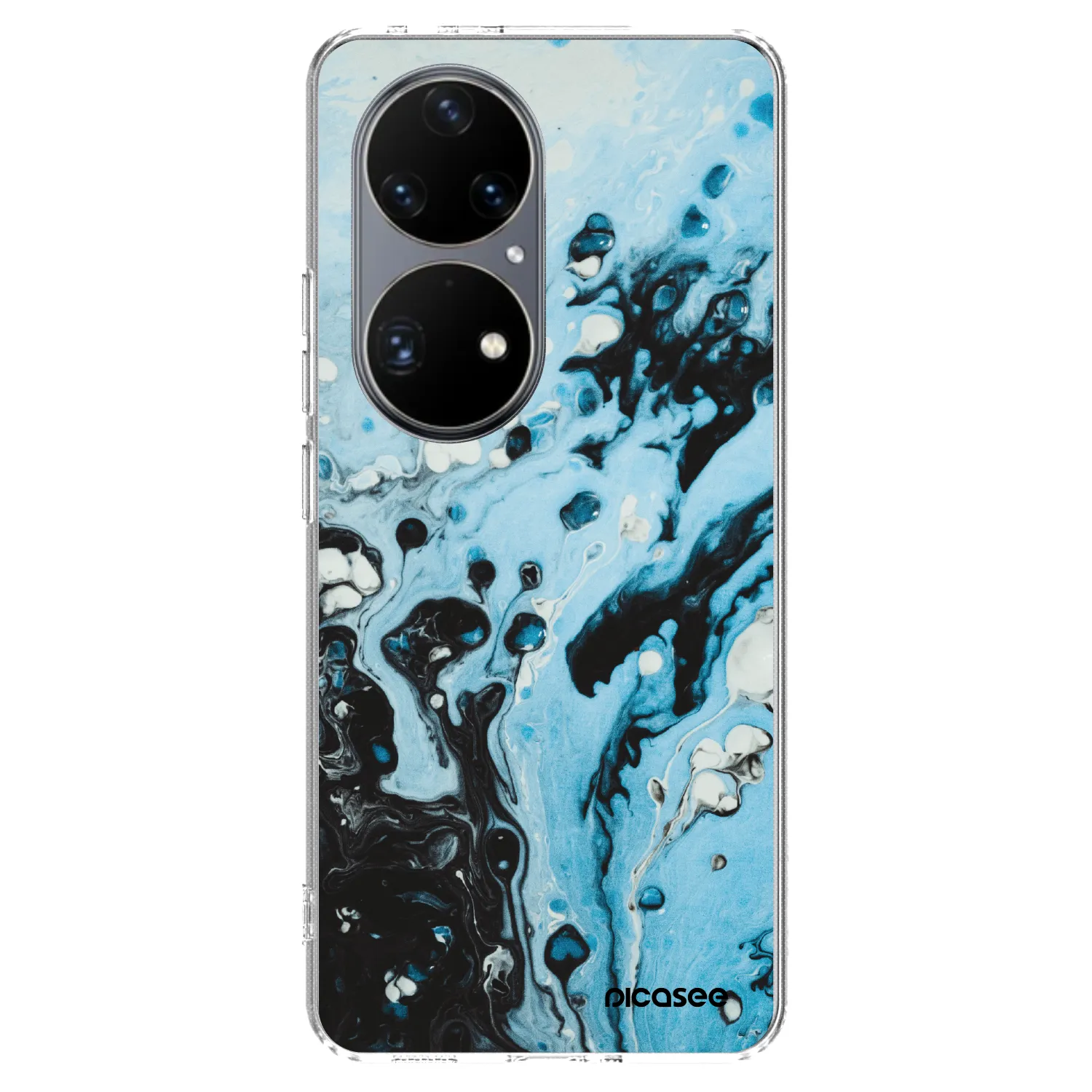 Picasee διαφανής θήκη σιλικόνης Huawei P50 - Organic blue