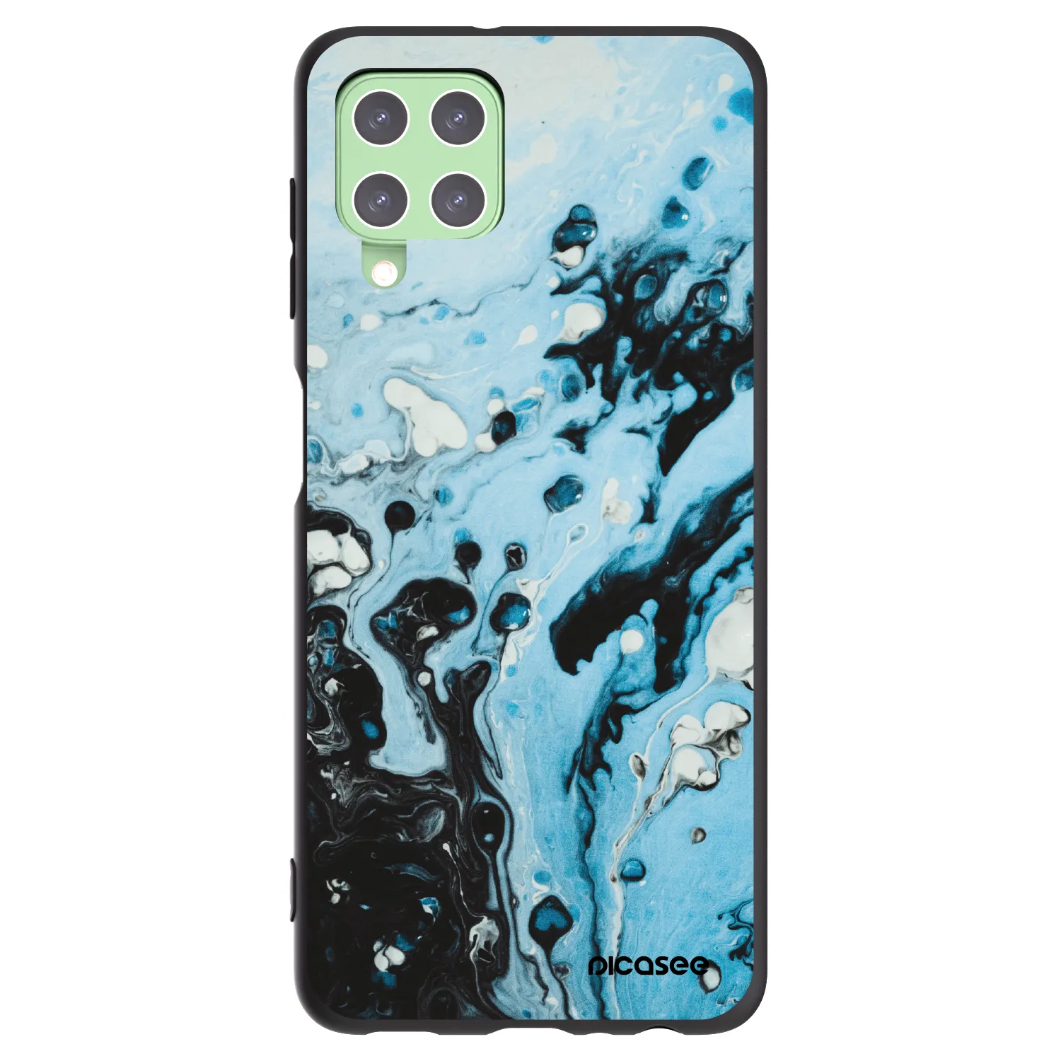 Picasee Μαύρη θήκη σιλικόνης για Samsung Galaxy A22 A225F 4G - Organic blue