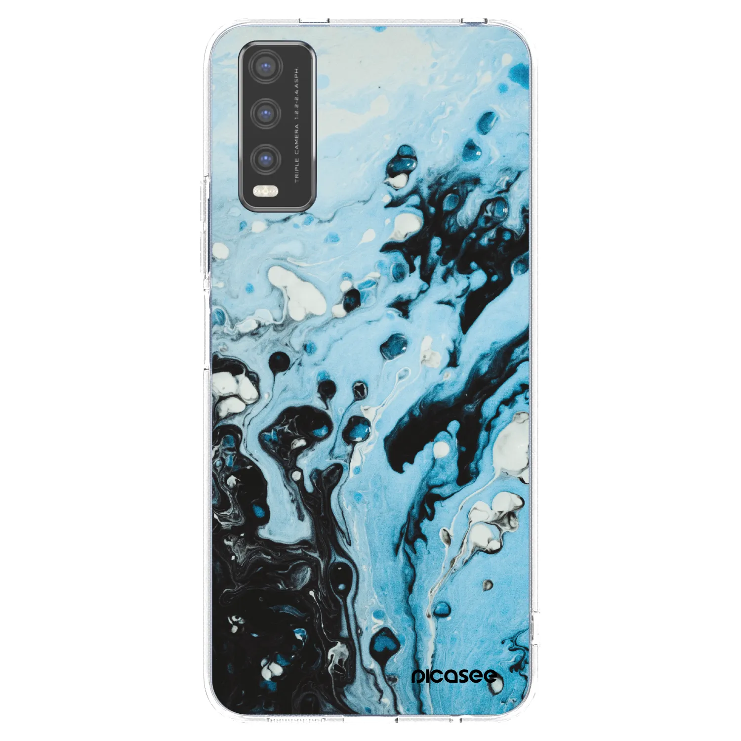 Picasee διαφανής θήκη σιλικόνης Vivo Y20s - Organic blue